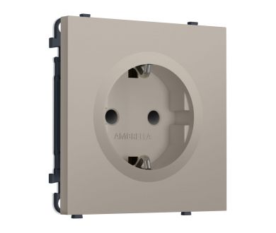 Комплект механизма электрической розетки SIGMA Серо-бежевый матовый 50Hz 2P+E с/з с/ш 16A-250V QUANT PRO Ambrella Volt MS367010 (SP3670, PR141)