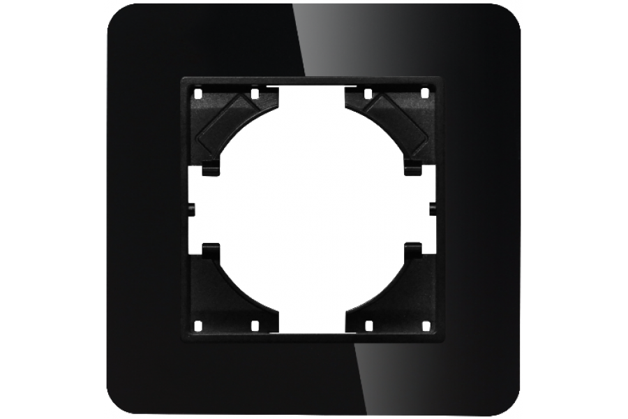 Рамка стеклянная на 1 пост Arlight FRM-OMALI-GS-1-BK 049662