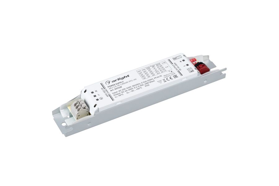 Блок питания Arlight ARJ-LG-40-LINEAR-PFC-HV (40W, 40-200V, 0.2-0.35A) (IP20 Металл) 047428