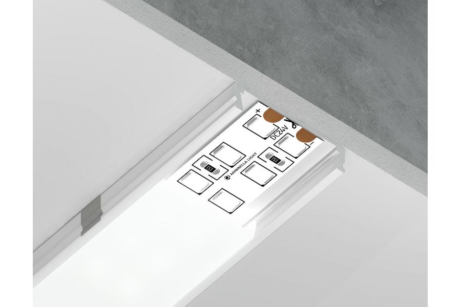 Алюминиевый накладной профиль Ambrella Light Alum Profile GP1800WH