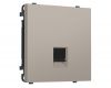 Комплект механизма компьютерной розетки SIGMA Серо-бежевый матовый RJ-45 Ambrella Volt MS372010 (SP3720, PR188)