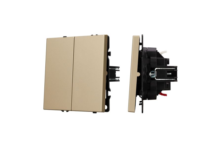 Выключатель проходной 2 кл софт-тач золотой песок Arlight SWT-MKP2-SFPL-GD (250V, 10A) 054256(1)