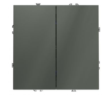 Выключатель двухклавишный Voltum S70 VLS020106 (титан)