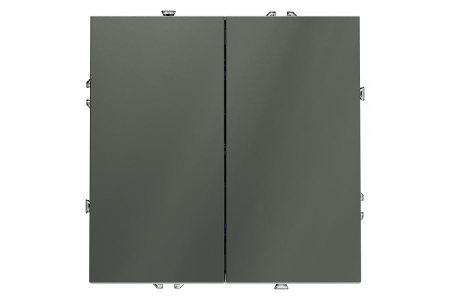 Выключатель двухклавишный Voltum S70 VLS020106 (титан)