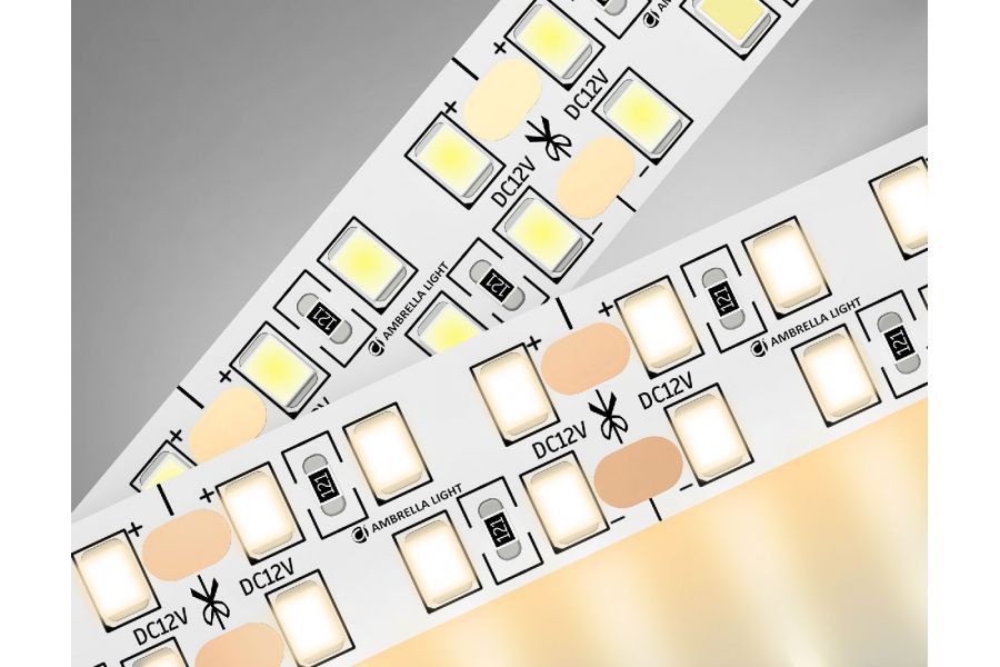 Светодиодная лента двухрядная Ambrella Light LED Strip 12В 2835 24Вт/м 3000K 5м IP20 GS1701