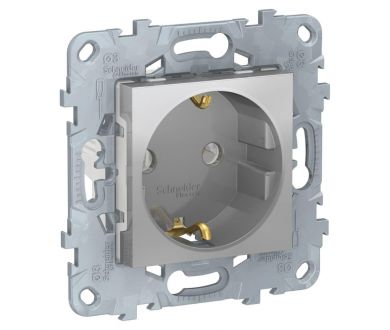 Розетка Schneider Electric Unica New с/з без шторок 16A 250V NU503630