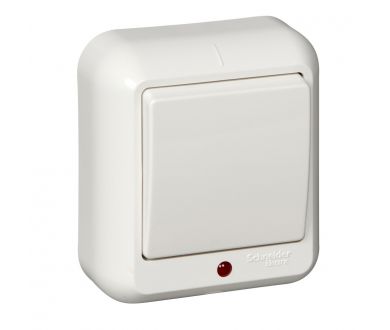 Выключатель 1-клавишный с подсветкой Schneider Electric Прима A16-046I-BI