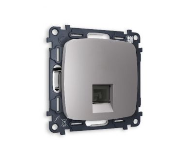 Купить Комплект механизма компьютерной розетки RJ-45(8P8C) CAT6 со шторкой Ambrella Volt Omega MO512010 Комплект механизма компьютерной розетки RJ-45(8P8C) CAT6 со шторкой Ambrella Volt Omega MO512010