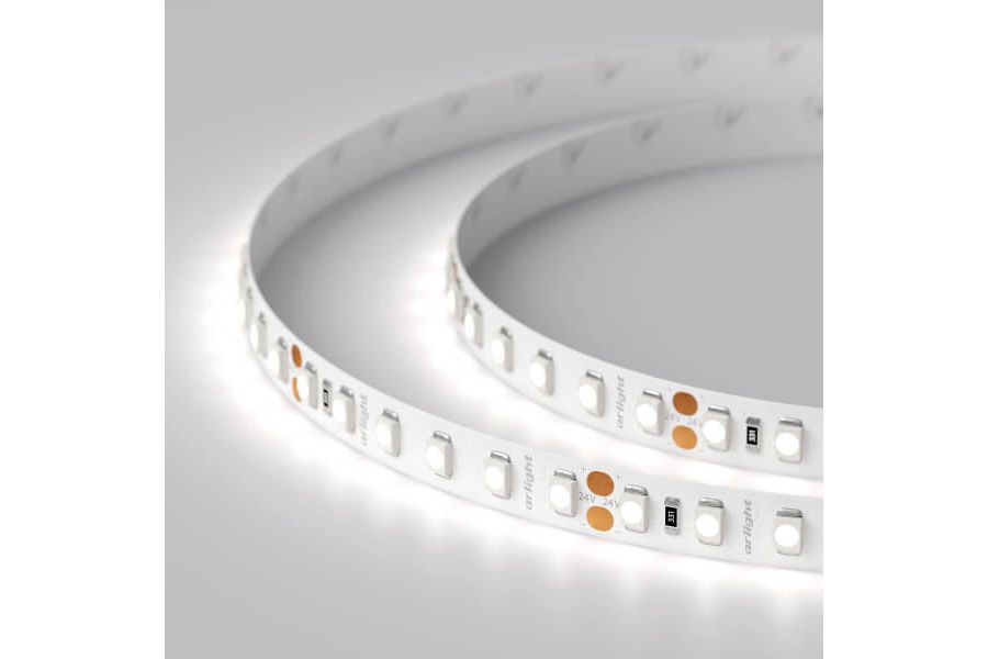 Светодиодная лента Arlight RT-A120-8mm 24V White6000 (9.6 W/m, IP20, 2835, 5m) 010347(2)