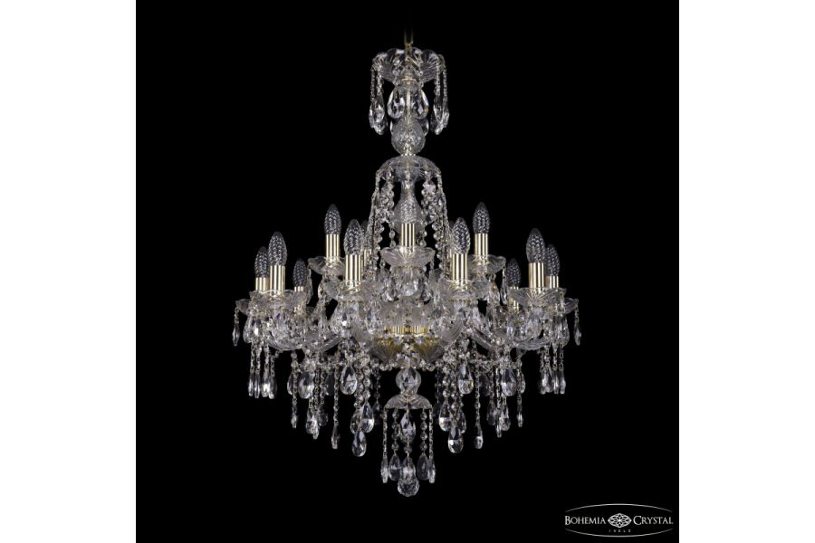 Подвесная люстра Bohemia Ivele Crystal 1415/10+5/220/XL-86 G
