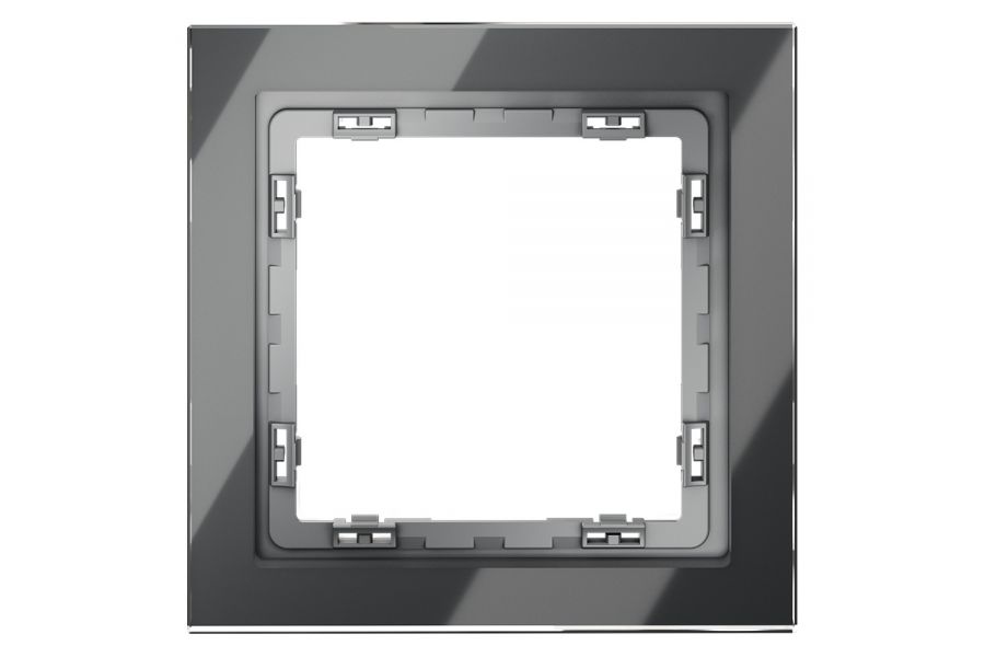 Рамка на 1 пост Voltum S70 VLS110107 (графит, стекло)