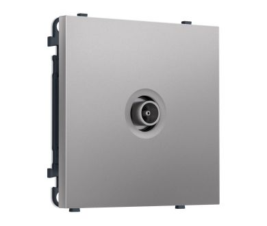 Комплект механизма TV розетки оконечной SIGMA Сталь матовый 50-870 MHz 1dB QUANT PRO Ambrella Volt MS513010 (SP5130, PR202)