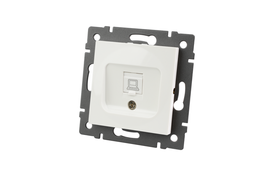 Механизм компьютерной розетки Arlight SCT-MPC1-PL-WH-V (RJ-45, CAT6) 049842