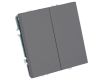 Выключатель двухклавишный Stekker Эмили RSW10-5116-10 платиново-серый soft touch 50823