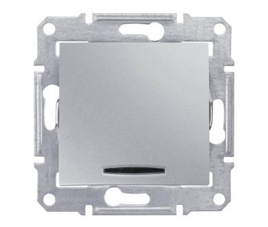Выключатель кнопочный с синей подсветкой Schneider Electric Sedna 10A 250V SDN1600160
