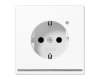 Розетка Schuko с LED подсветкой Jung LS1520-OWWLNW