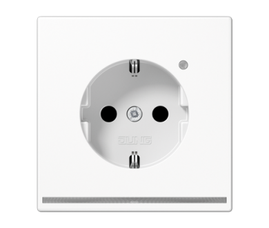 Купить Розетка Schuko с LED подсветкой Jung LS1520-OWWLNW Розетка Schuko с LED подсветкой Jung LS1520-OWWLNW