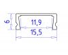 Алюминиевый накладной профиль Ambrella Light Alum Profile GP1700AL