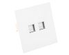 Розетка компьютерная 2-местная RJ-45 (механизм) Stekker Мия RST00-3111-01 50437