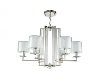 Подвесная люстра Crystal Lux Nicolas NICOLAS SP-PL6 NICKEL/WHITE