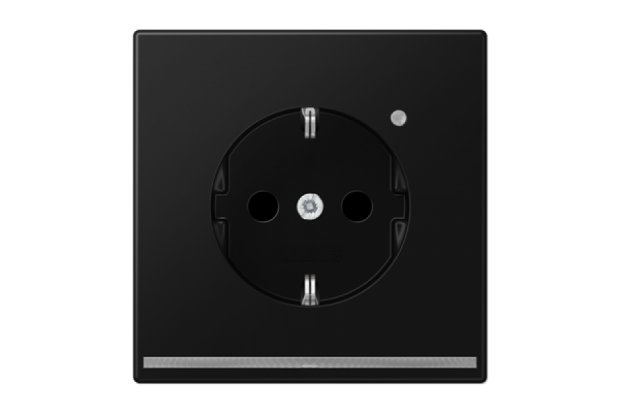 Розетка Schuko с LED подсветкой Jung LS1520-OSWMLNW