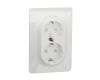 Розетка двойная Schneider Electric Unica New с/з со шторками NU206718