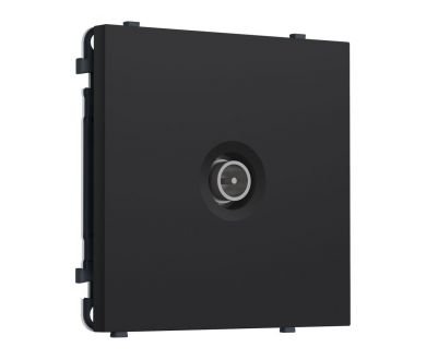 Комплект механизма TV розетки оконечной экранированной SIGMA Черный Мягкое касание 5-1000MHz 3dB QUANT PRO Ambrella Volt MS993005 (SP9930, PR199)