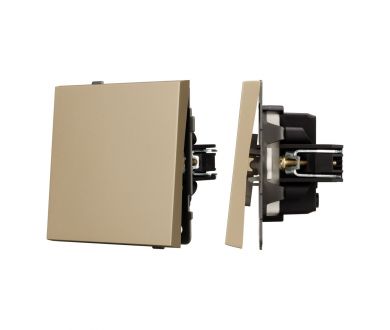 Механизм выключателя одноклавишный проходной Arlight SWT-TENDO-MKP1-SFPL-GD (230V, 10A) 054580