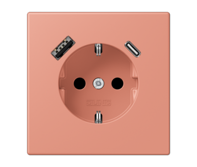 Купить Розетка 2K+З USB Typ AC Jung LC1520-15CA233 Розетка 2K+З USB Typ AC Jung LC1520-15CA233