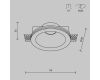 Встраиваемый светильник Maytoni Technical Downlight Gyps Modern DL002-1-01-W-1