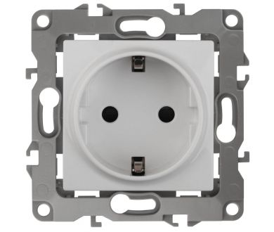 Розетка ЭРА 12 2P E Schuko со шторками 16A 250V 12-2102-01 Б0014687
