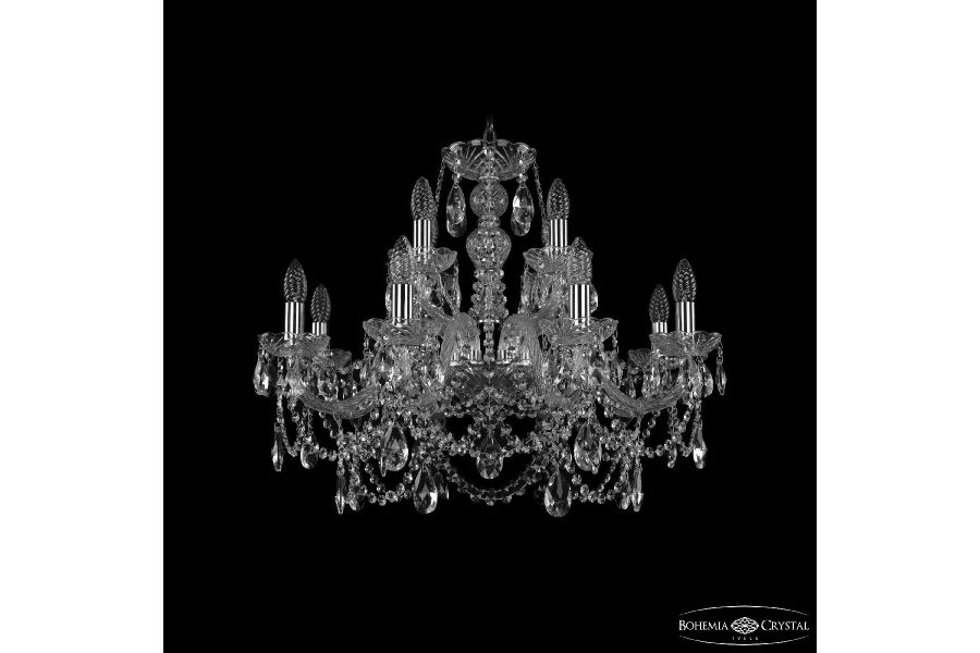 Подвесная люстра Bohemia Ivele Crystal 1411/8+4/240 Ni
