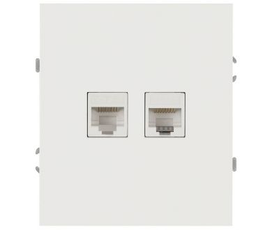 Розетка Эра Arktik 16-3108-08 информационная двойная 2XRJ45 белый матовый Б0070491