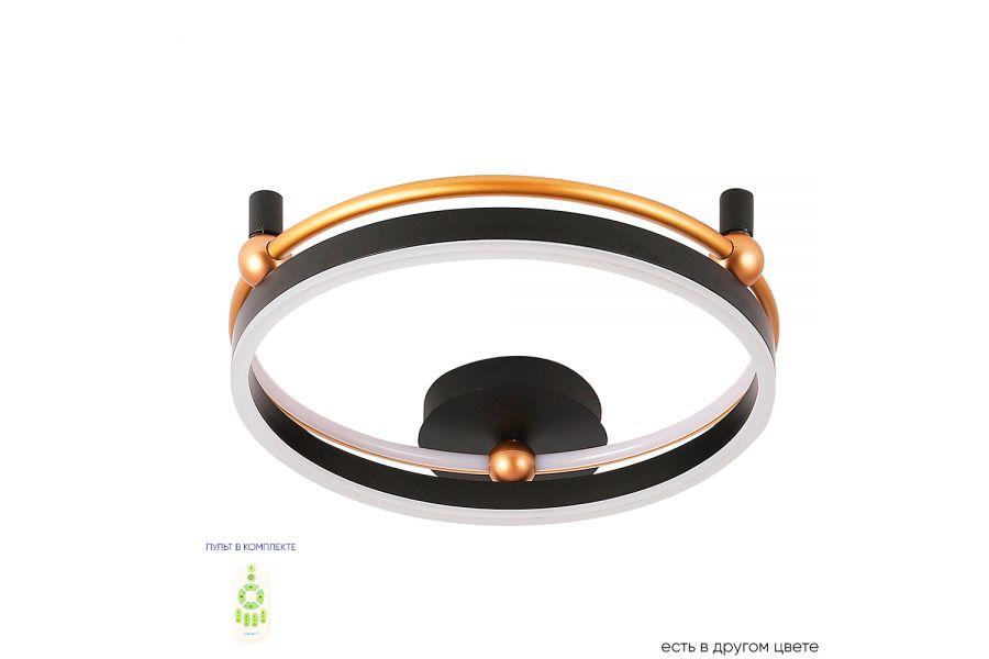 Потолочный светильник Crystal Lux FERNANDO PL48W LED BLACK/GOLD