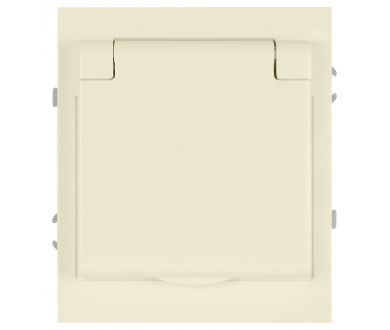 Розетка Эра Arktik 16-2103-02 с заземлением 2P+E Schuko со шторками с крышкой 16А-250В слоновая кость Б0070435