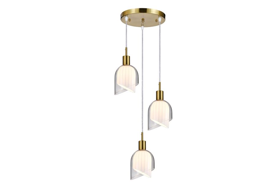 Подвесной светильник Indigo Rintocco 11074/3P Brass V000615