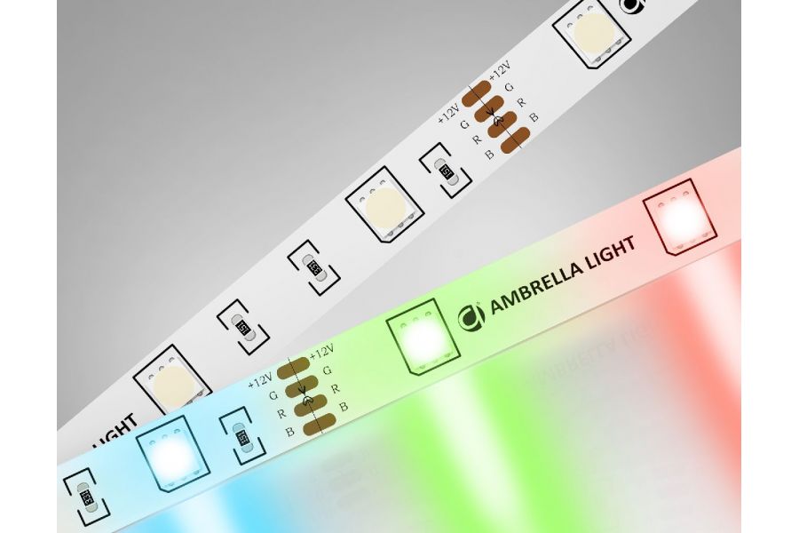 Светодиодная лента Ambrella Light LED Strip 12В 5050 7,2Вт/м RGB 5м IP20 GS2201