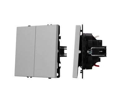 Выключатель 2 кл софт-тач никель Arlight SWT-MK02-SFPL-IS (250V, 10A) 059420(1)