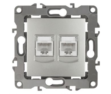 Розетка информационная двойная 2XRJ45 Эра 12-3108-03 Б0014731