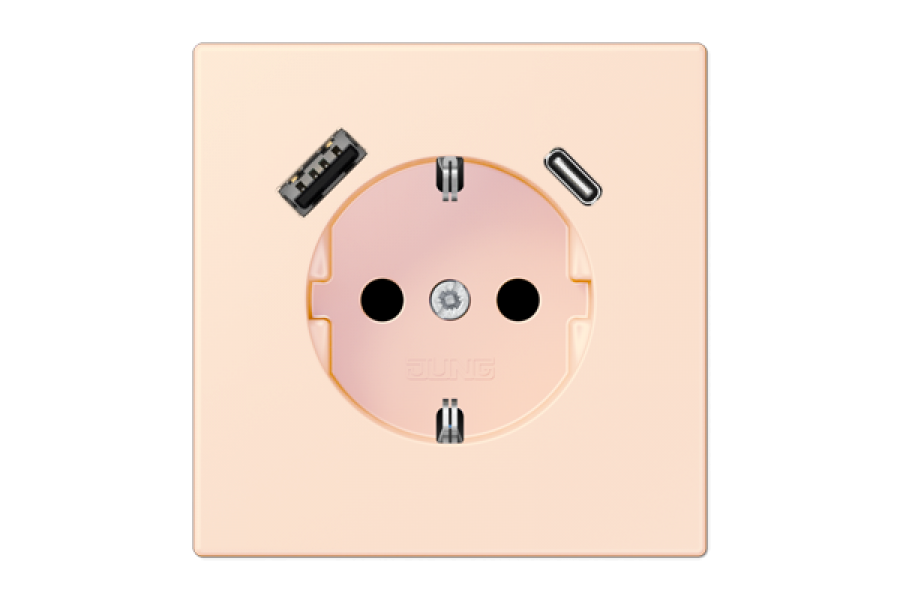 Розетка 2K+З USB Typ AC Jung LC1520-15CA226