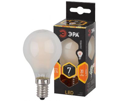 Лампа светодиодная Эра E14 7W 2700K F-LED P45-7W-827-E14 frost Б0027956