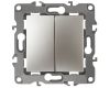 Выключатель двухклавишный ЭРА 12 10AX 250V 12-1104-04 Б0014648