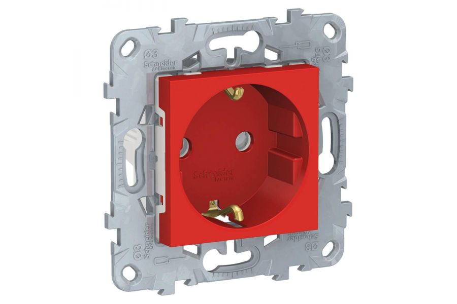 Розетка Schneider Electric Unica New с/з со шторками 16A 250V NU503703