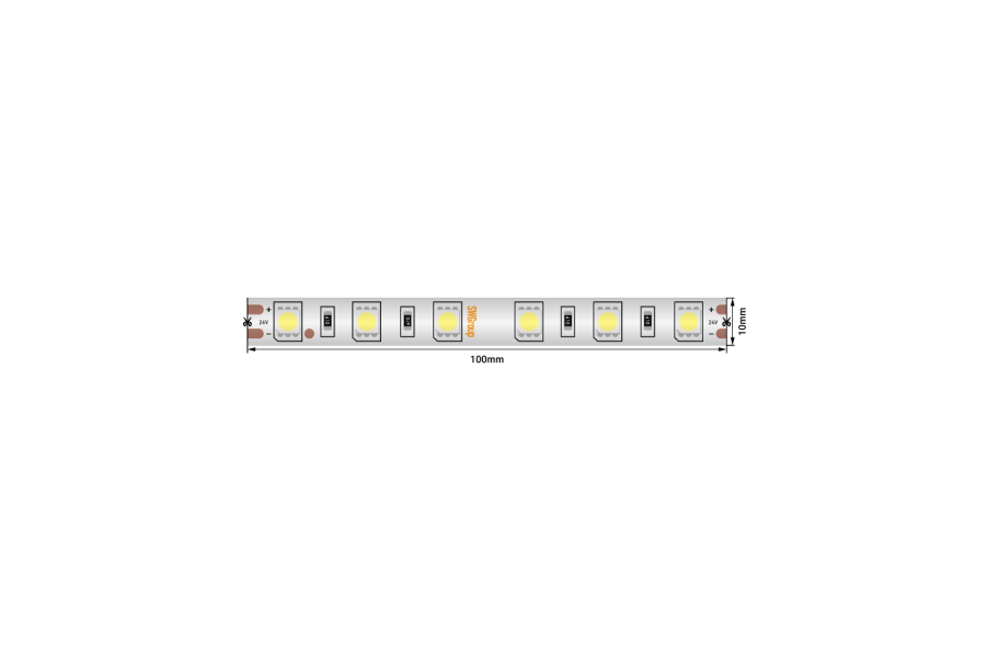 Светодиодная лента SWG Standard 24В 5050 14,4Вт/м 6000-6500K 5м IP65 SWG560-24-14.4-W-68-M 021280
