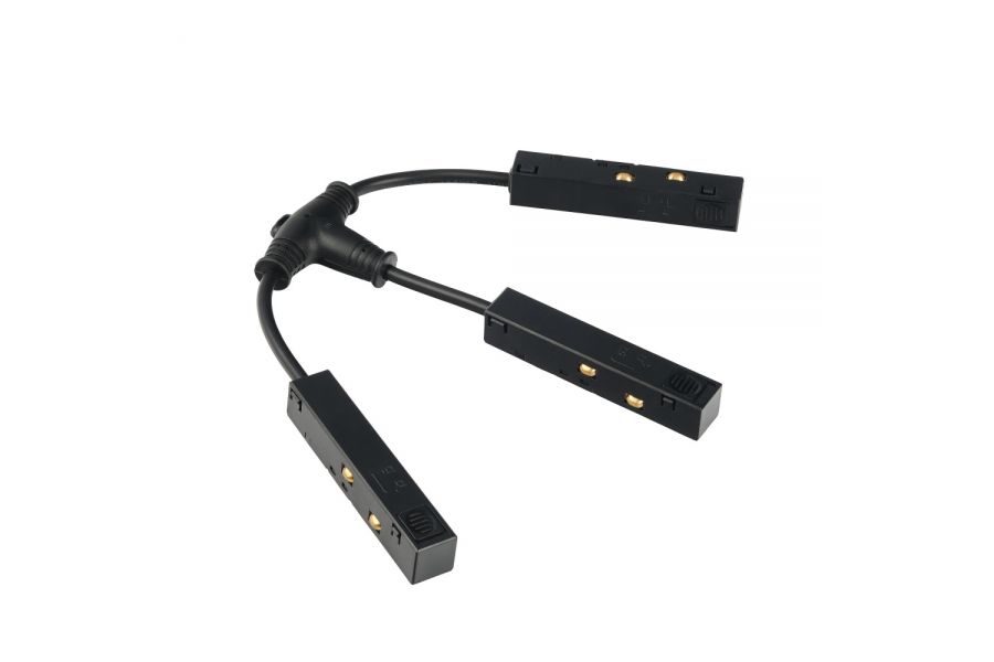 Т-образный коннектор питания гибкий для магнитного шинопровода Myfar Accessories for MagLine 23 MT0200-FCT-B