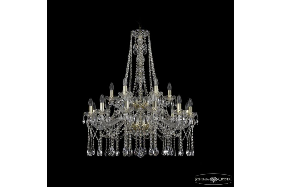 Подвесная люстра Bohemia Ivele Crystal 1413/12+6/300/h-96/2d G