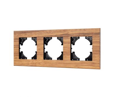 Рамка на 3 поста из натурального дерева Arlight FRM-XSILO-WD-3-SNL 051276