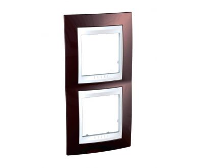 Рамка 2-постовая вертикальная Schneider Electric Unica Хамелеон MGU6.004V.851