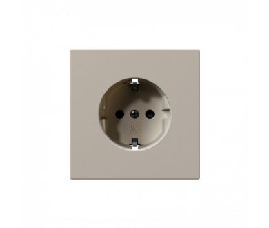 Розетка SCHUKO с защитными шторками 16A 250V 2P+T, цвет Сахара Jasmart FD5501SH