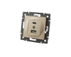 Механизм USB розетки Arlight SCT-MUAC-PL-GD-V (5V, 3A, QC4) 049841